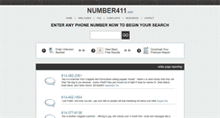 Desktop Screenshot of number411.com