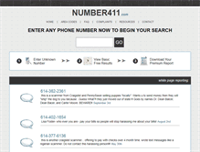Tablet Screenshot of number411.com